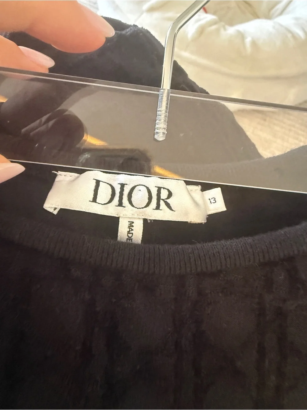 Dior Black Lace-Effect Legging Set